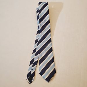 H&M Skinny Blue Striped Polyester Tie